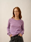 HELEN Pull Col Rond Lilas Chiné