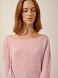 KAREN Pullover U-Boot-Ausschnitt Marshmallow meliert
