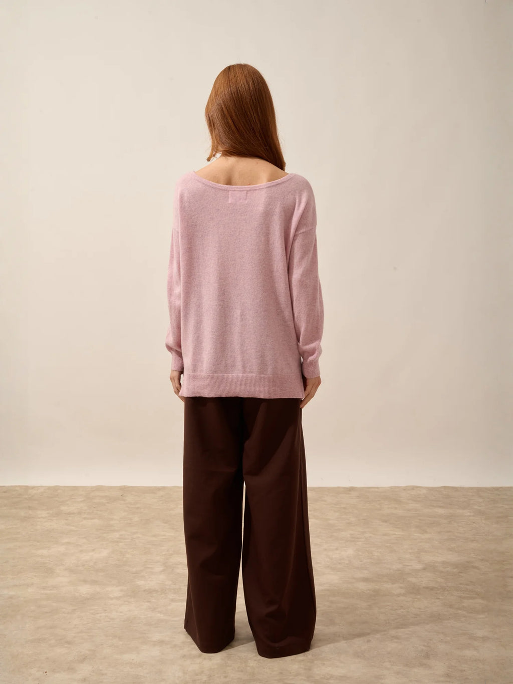 KAREN Pullover U-Boot-Ausschnitt Marshmallow meliert