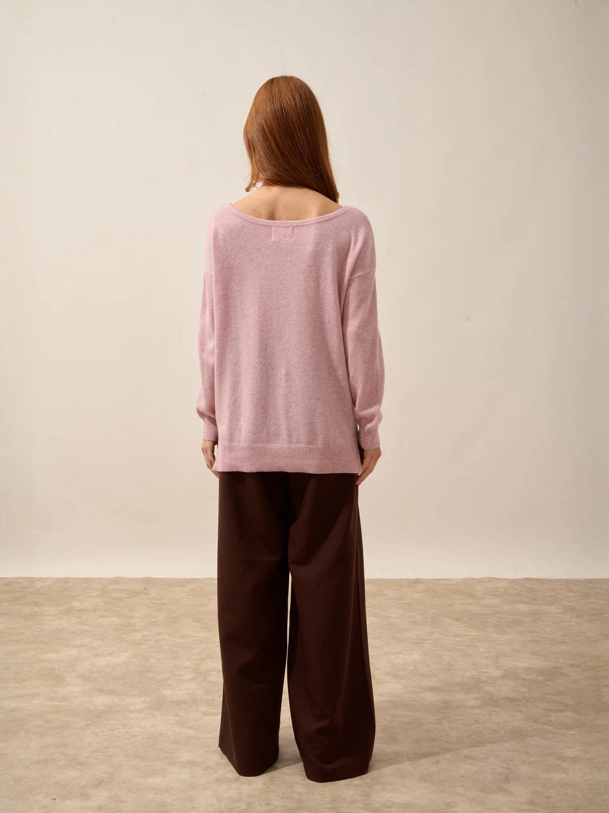 KAREN Pullover U-Boot-Ausschnitt Marshmallow meliert