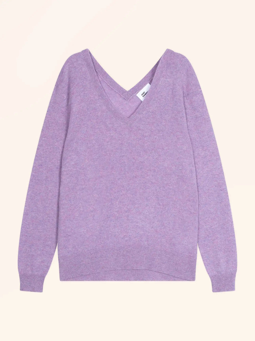 OPAL Pull Col V Devant et Dos Lilas Chiné