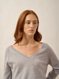PHOEBE Pull Col V Horizon Chiné