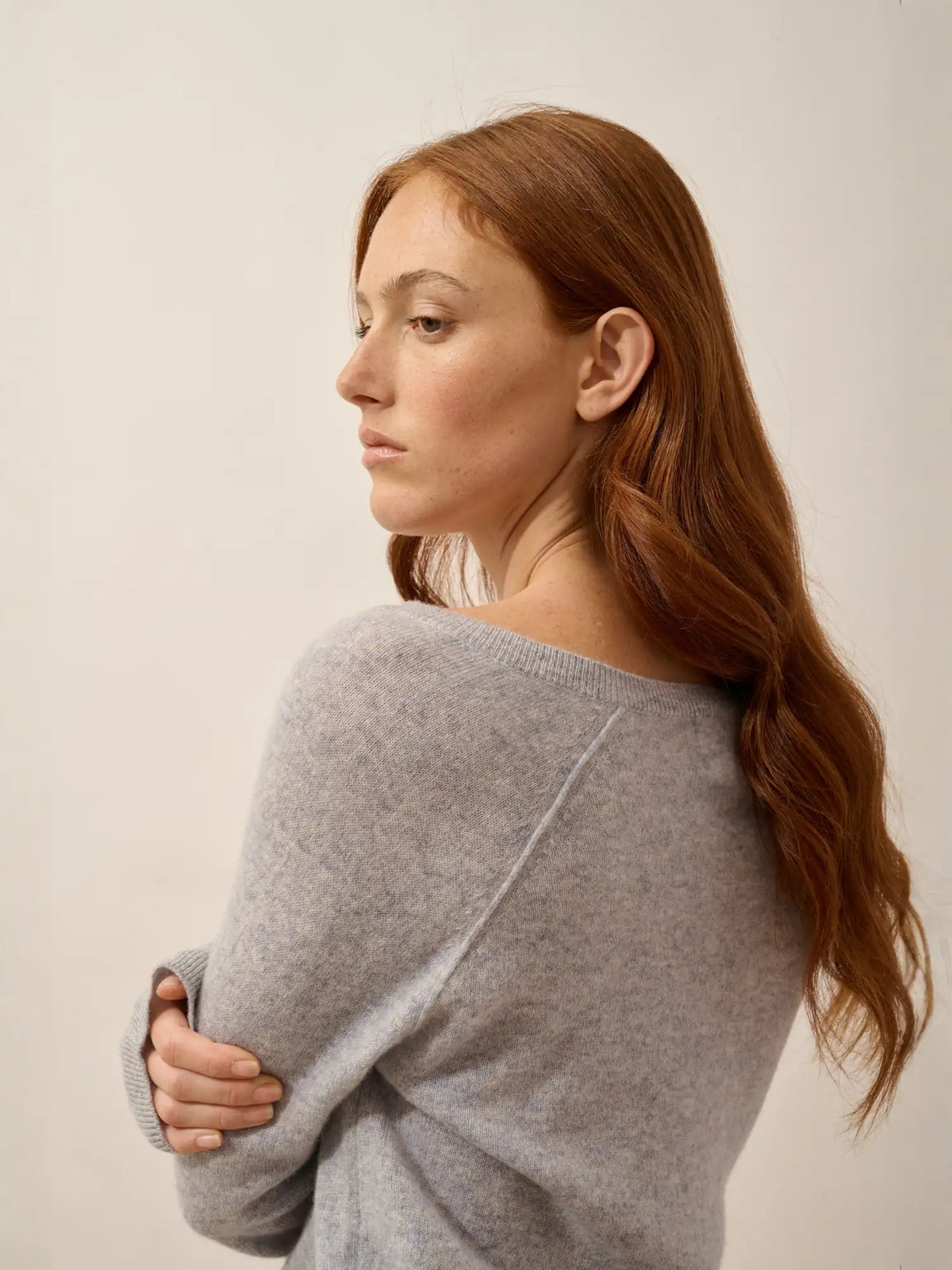 PHOEBE Pull Col V Horizon Chiné
