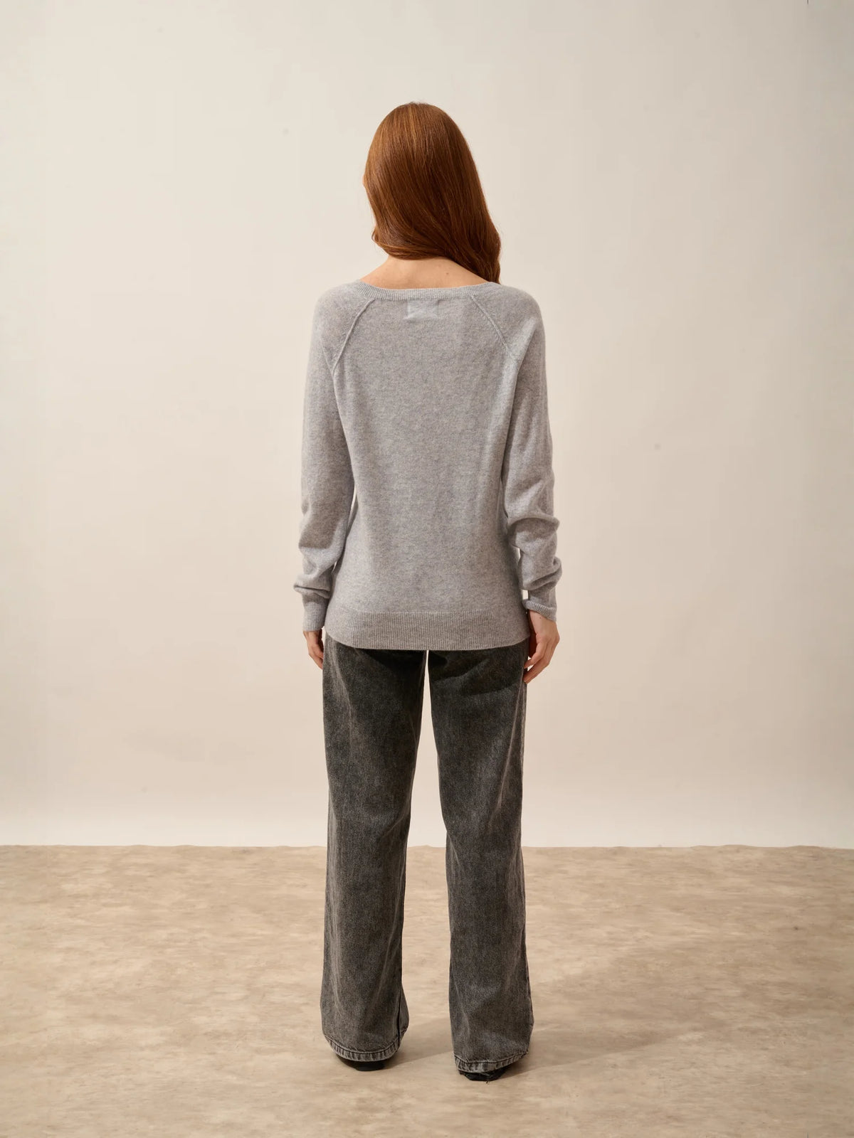 PHOEBE Pull Col V Horizon Chiné