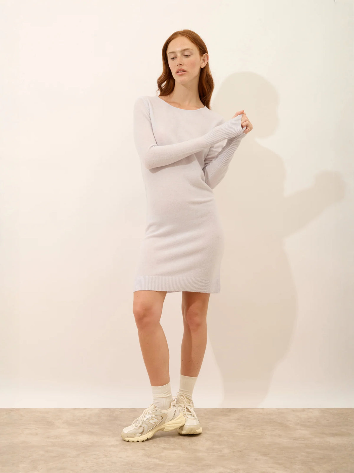 SUSAN Dress Crew Neck Pale Blue