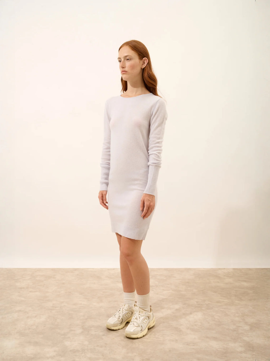 SUSAN Dress Crew Neck Pale Blue