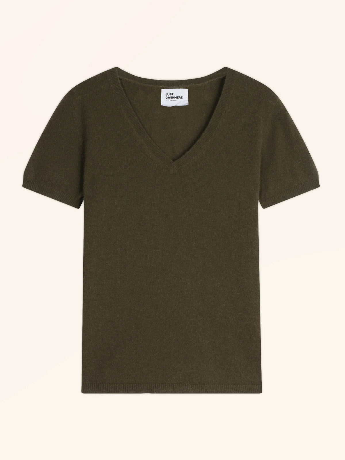 GLAMIS T-Shirt Col V Châtain