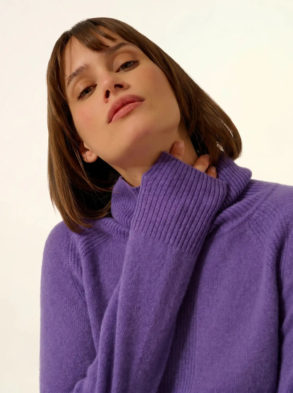 LILLY Pullover Rollkragen Glyzinie
