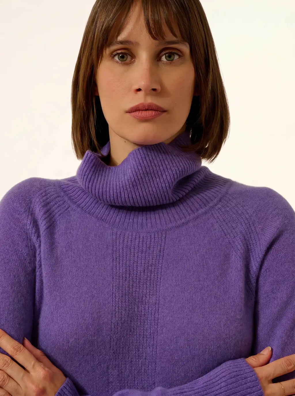 LILLY Pullover Rollkragen Glyzinie