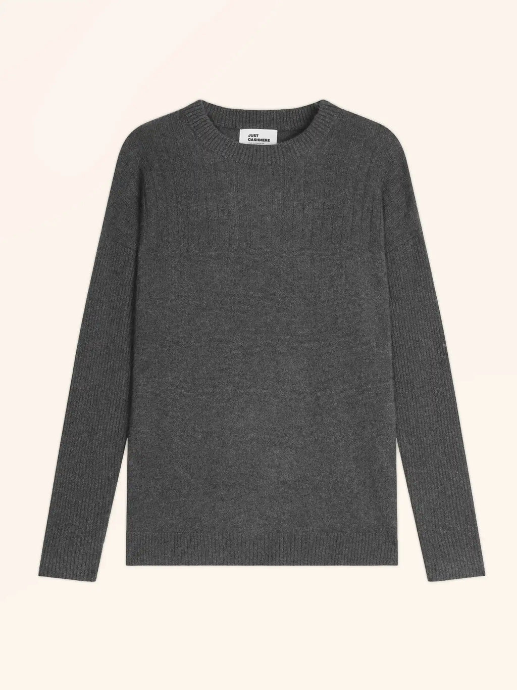 ALVERIS Pull Col Rond Anthracite Chiné