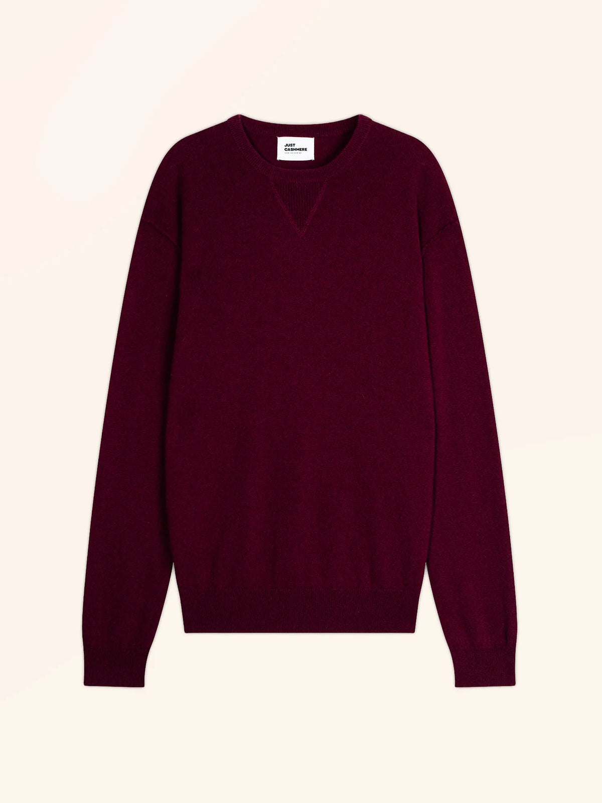 NOE Pull Col Rond Bordeaux
