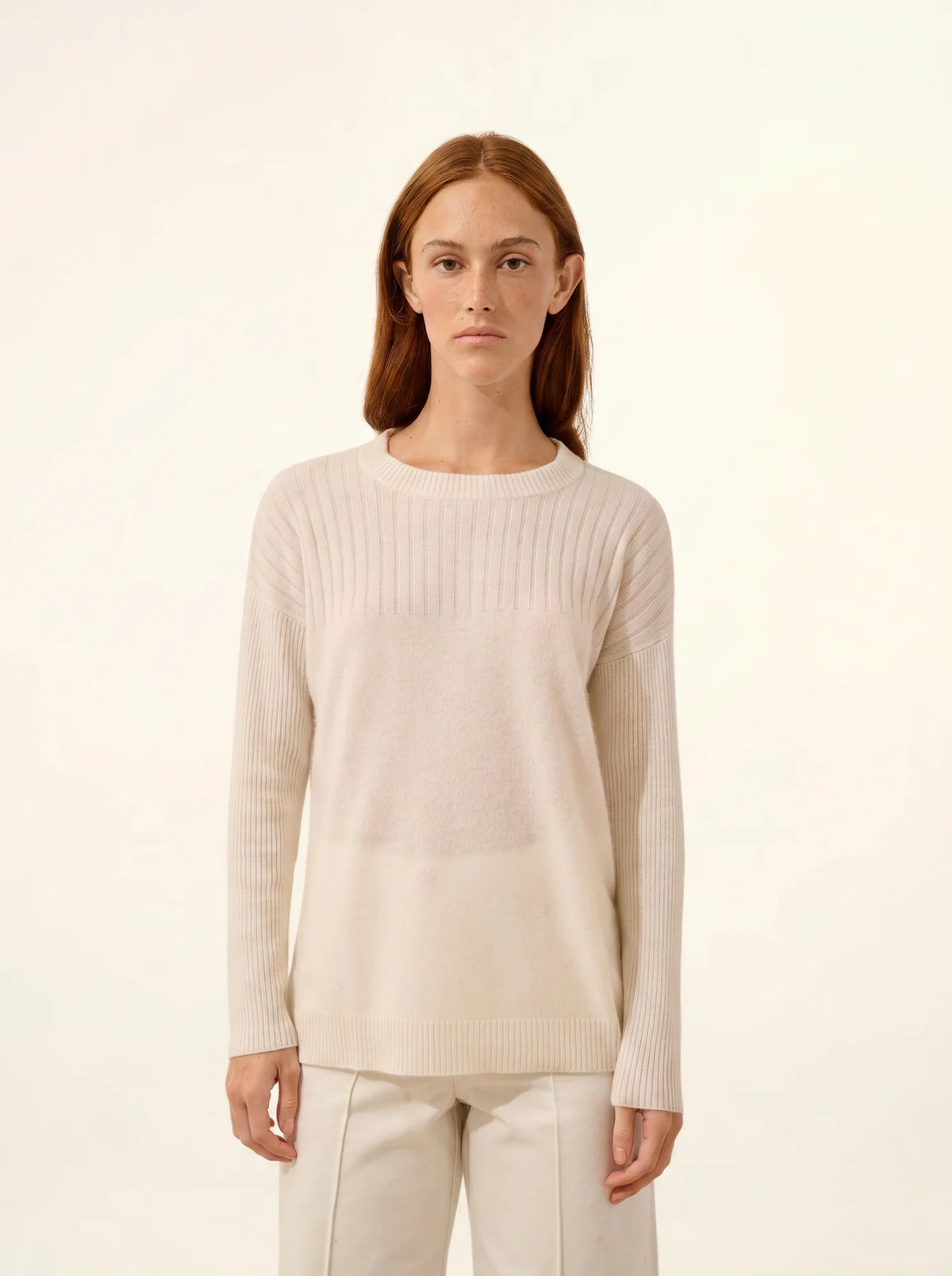 ALVERIS Pull Col Rond Neige