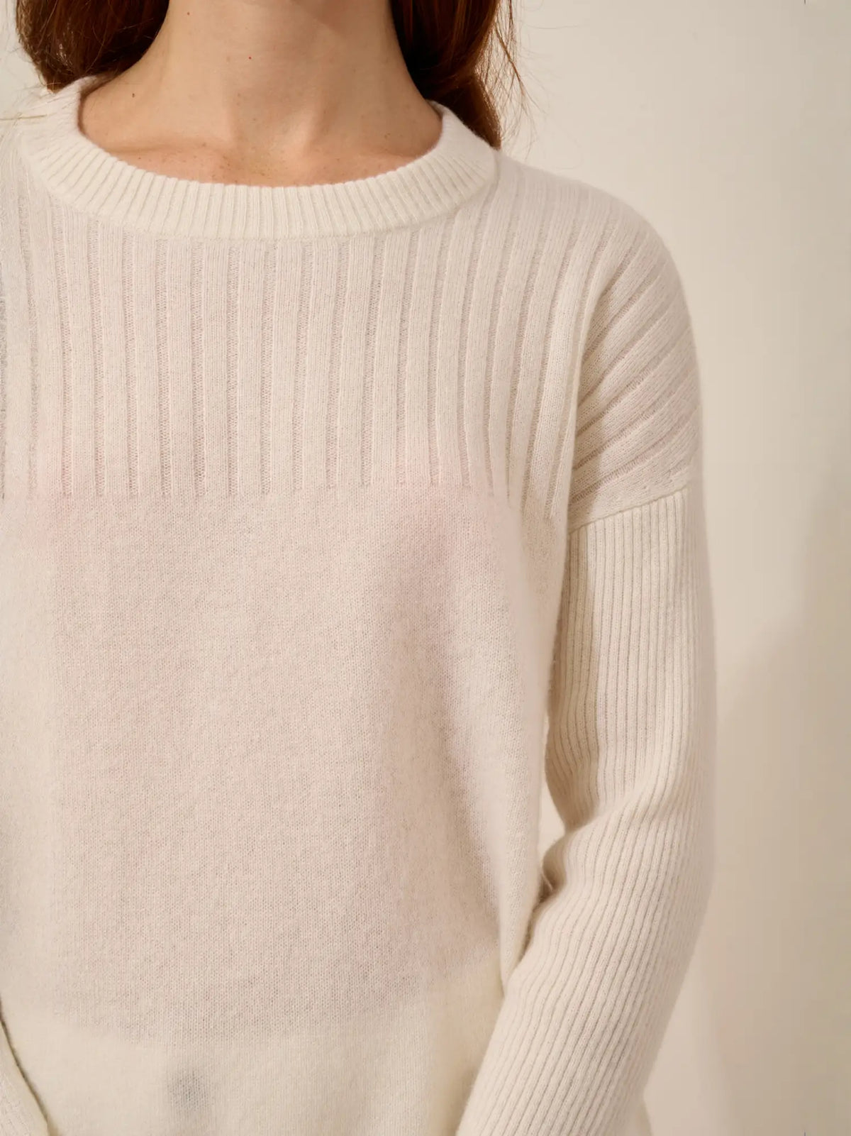 ALVERIS Pull Col Rond Neige
