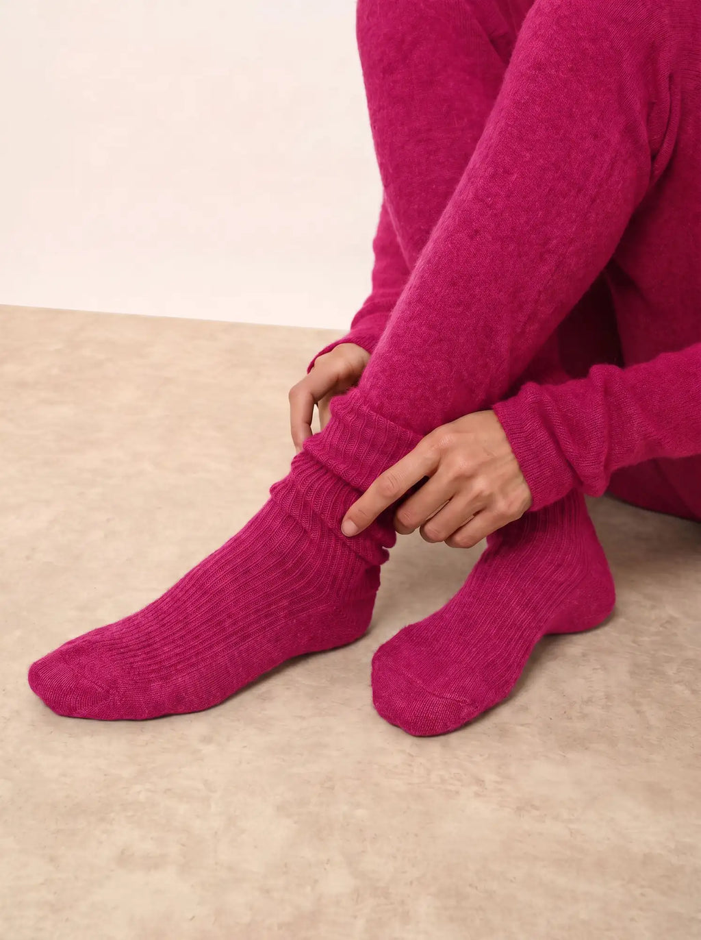 DAYAYA chaussettes 4 fils fuchsia