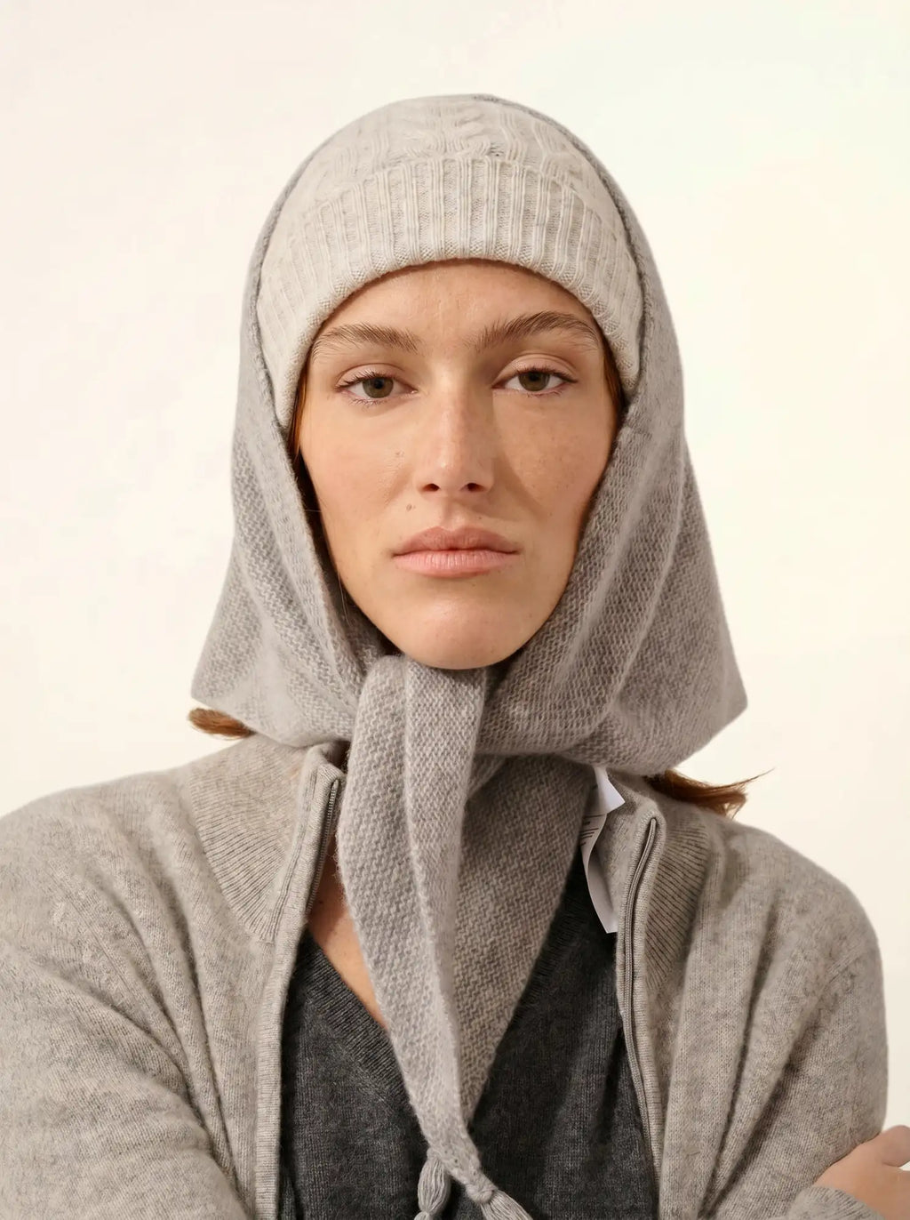 CLEO Bonnet 4 Fils Glacier Chiné