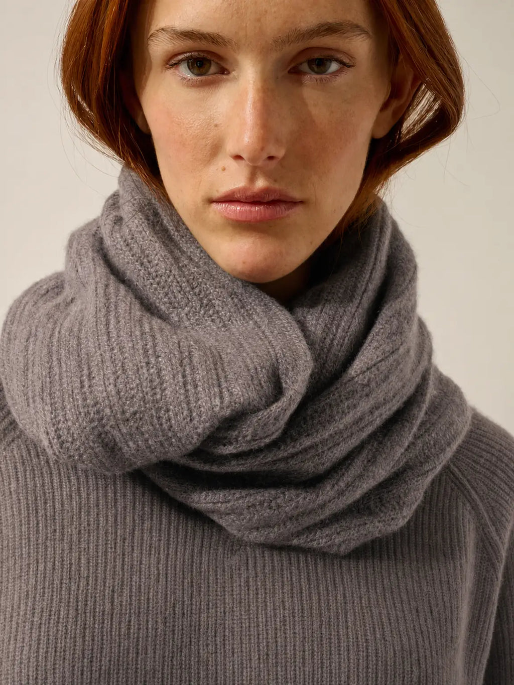 HUTTON Neck Warmer 4 Ply Heather Caribou