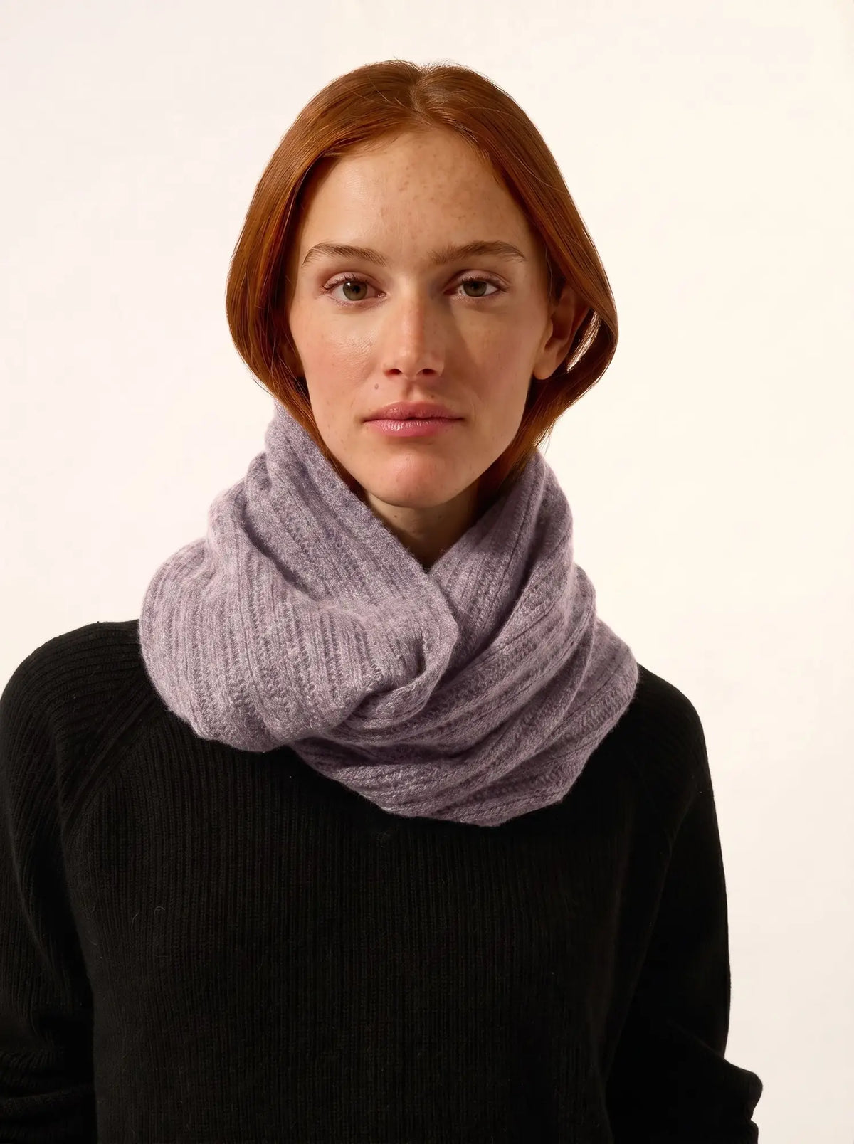 HUTTON Neck Warmer 4 Ply Heather Caribou