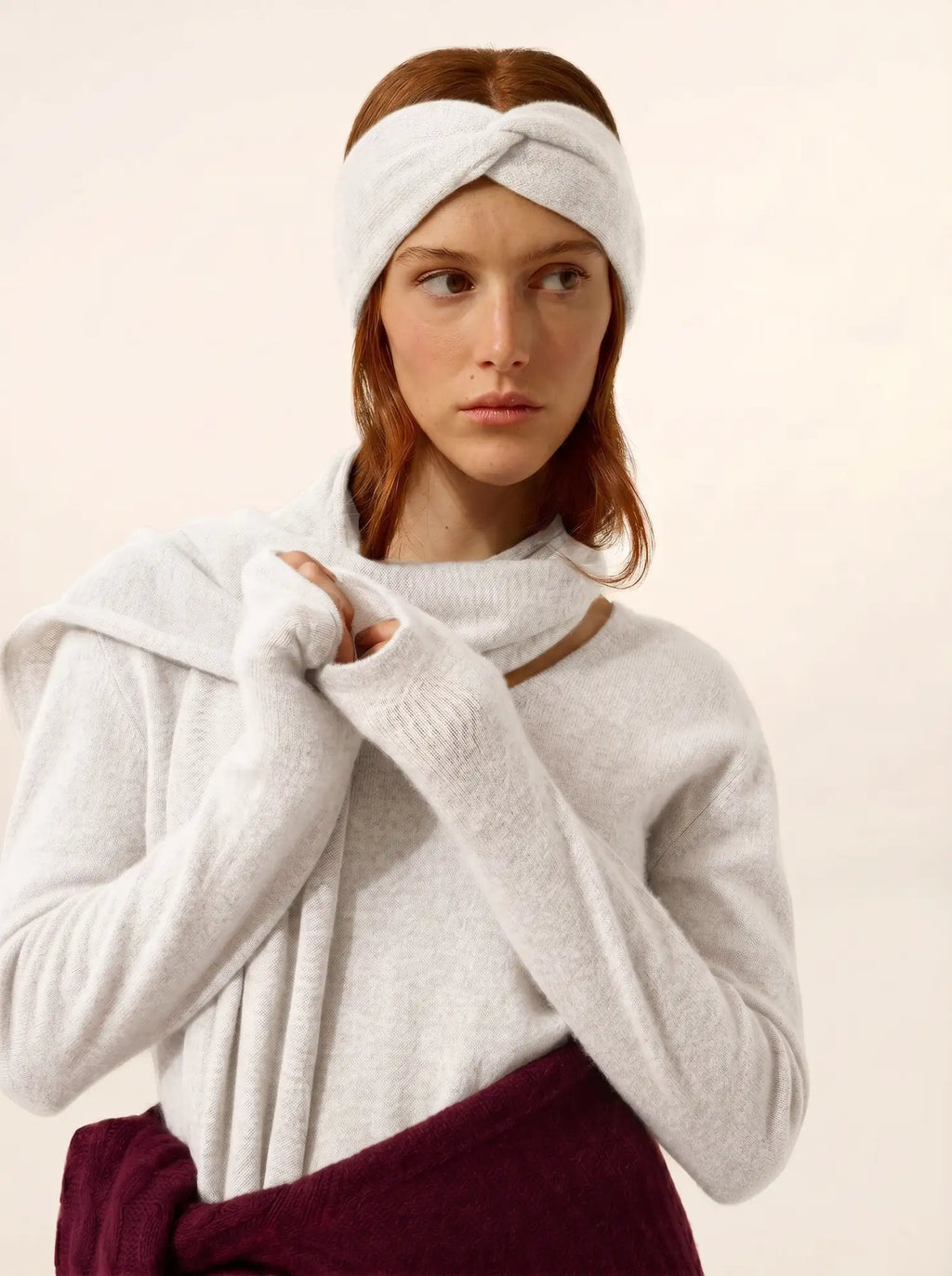 NAMAD bandeau 4 fils blanc chiné