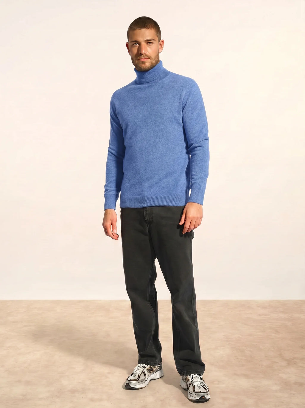 CONNOR Pullover Rollkragen Himmelblau