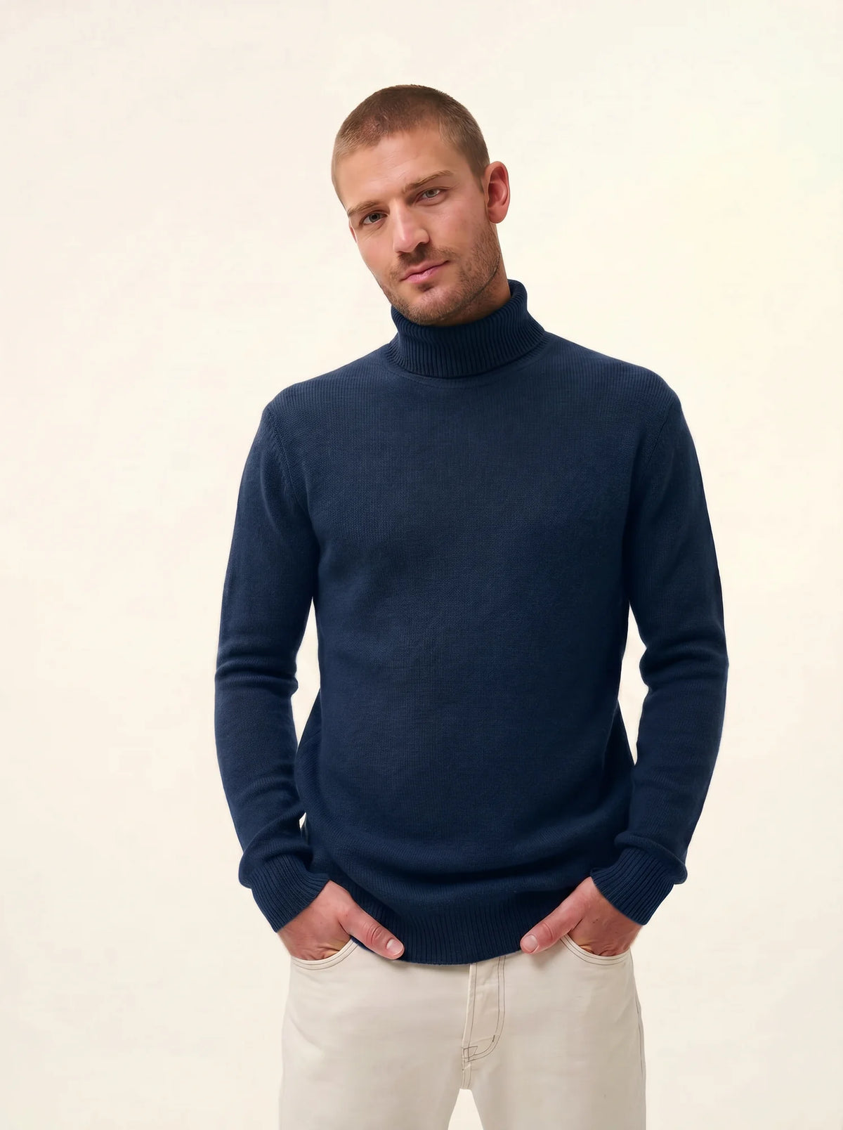 SACHA Pullover Rollkragen 4-fädig Mitternachtsblau