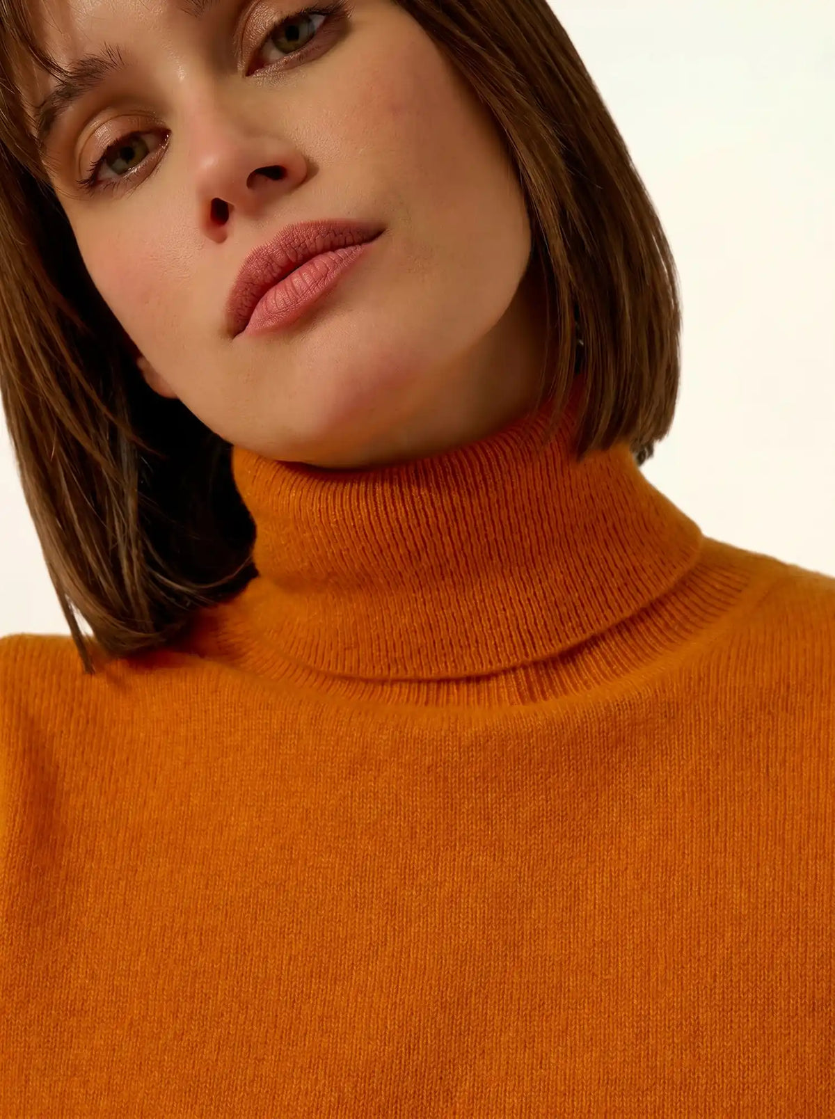 AVA Pullover Rollkragen Ocker
