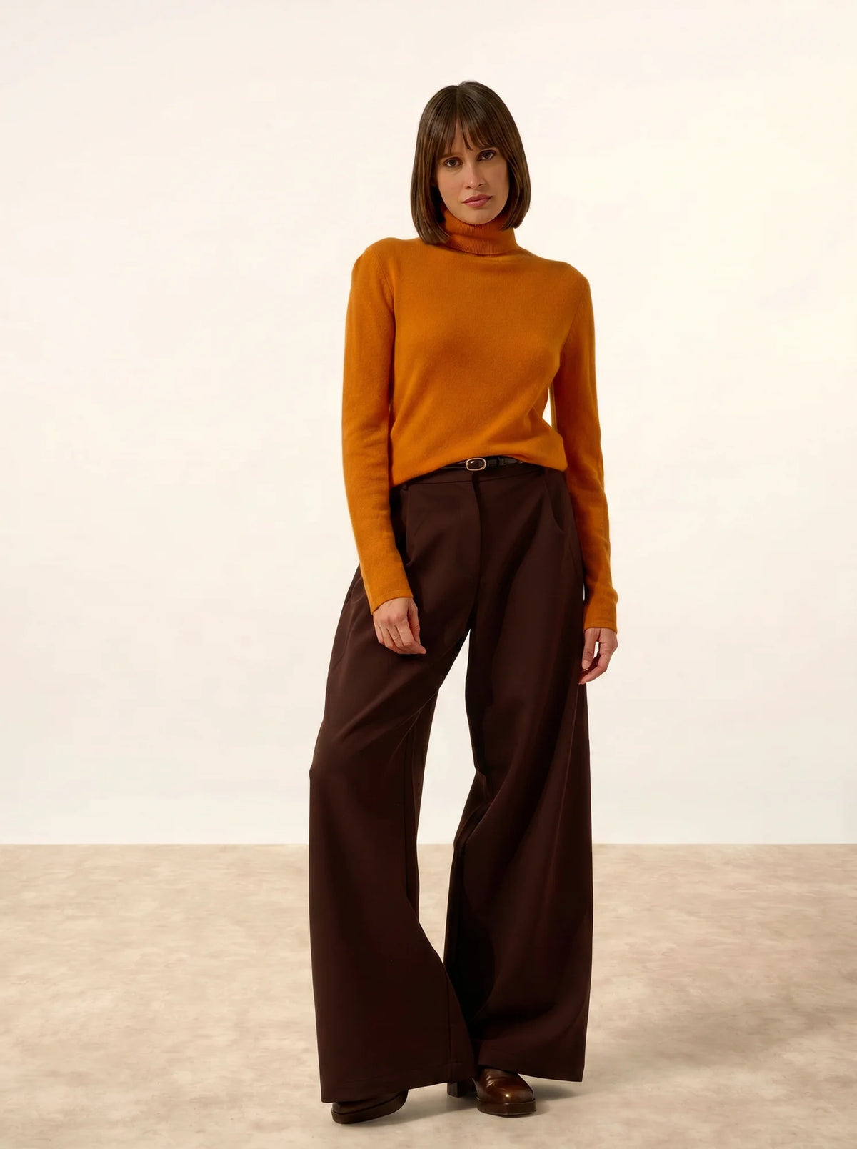 AVA Pullover Rollkragen Ocker