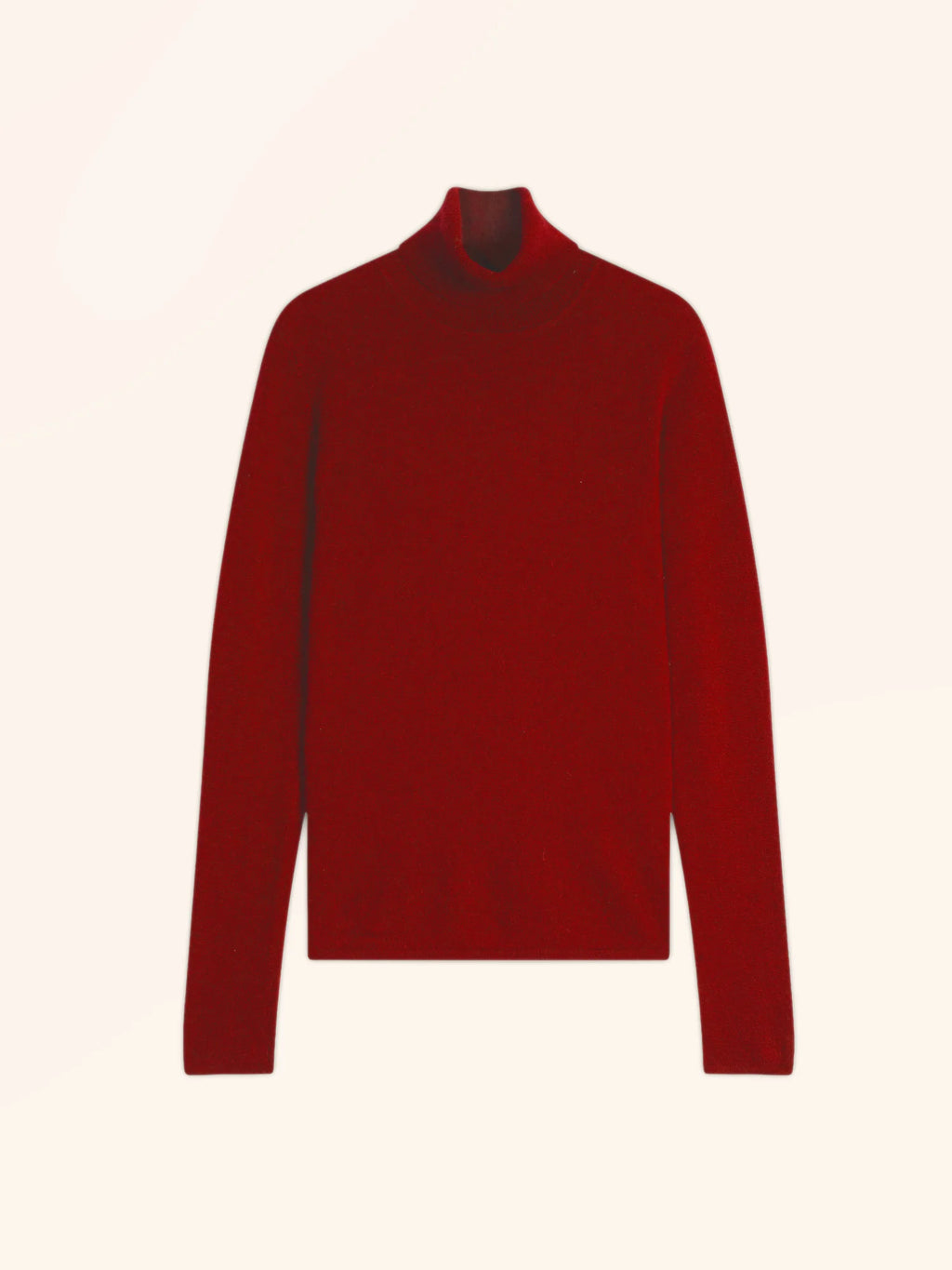 AVA Pull Col Roulé Rubis