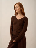 JOAN Pull Col V Café