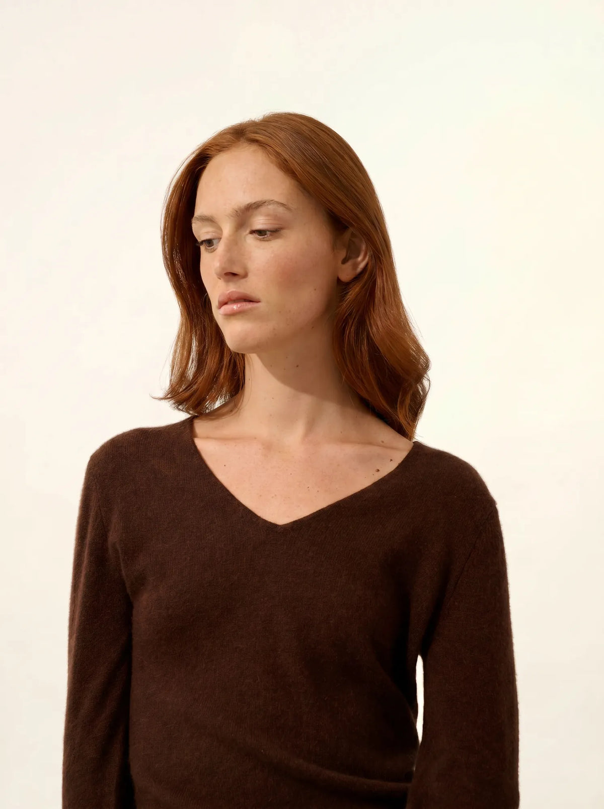 JOAN Pull Col V Café