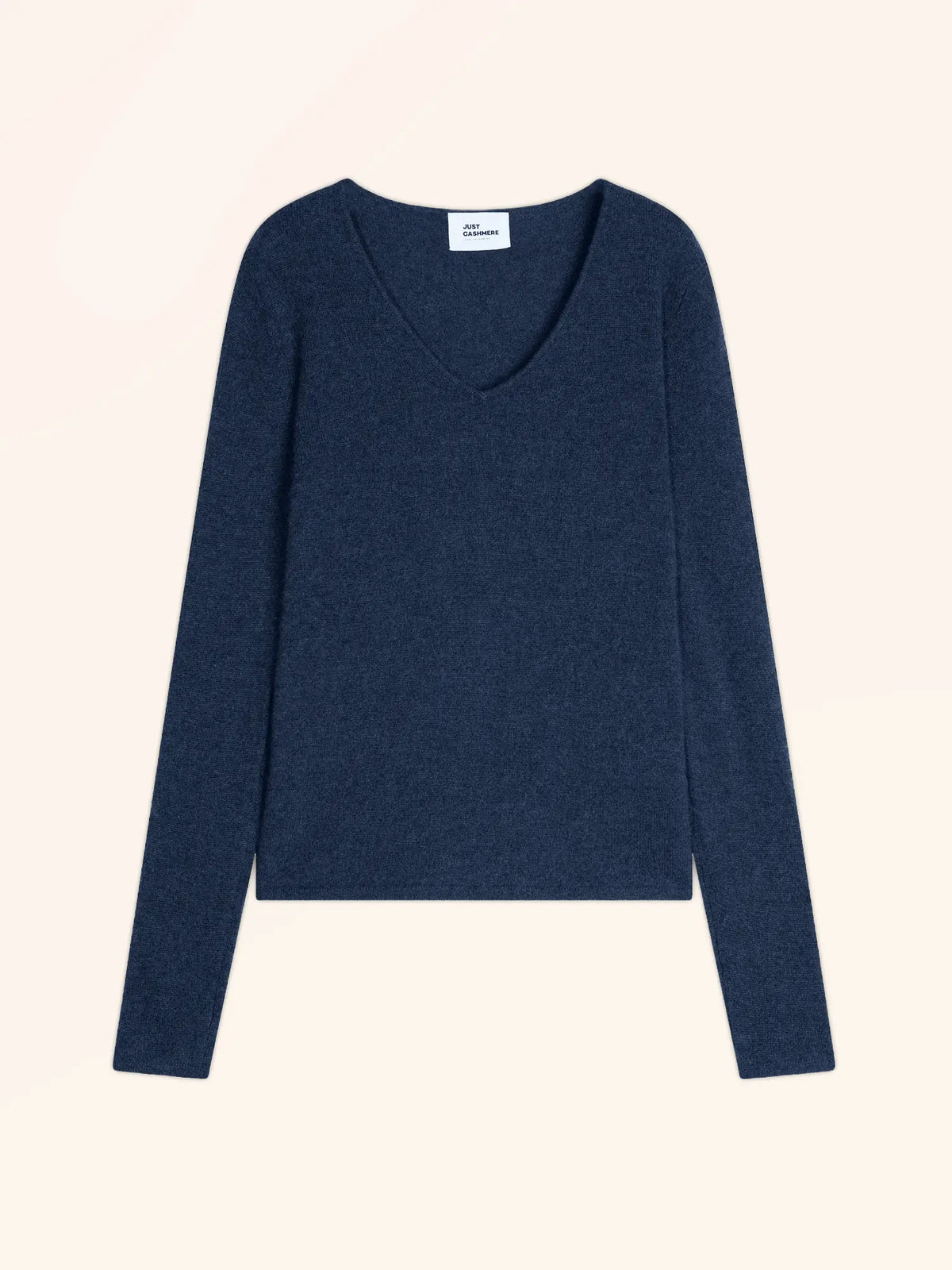 JOAN Pullover V-Ausschnitt Ozeanblau meliert