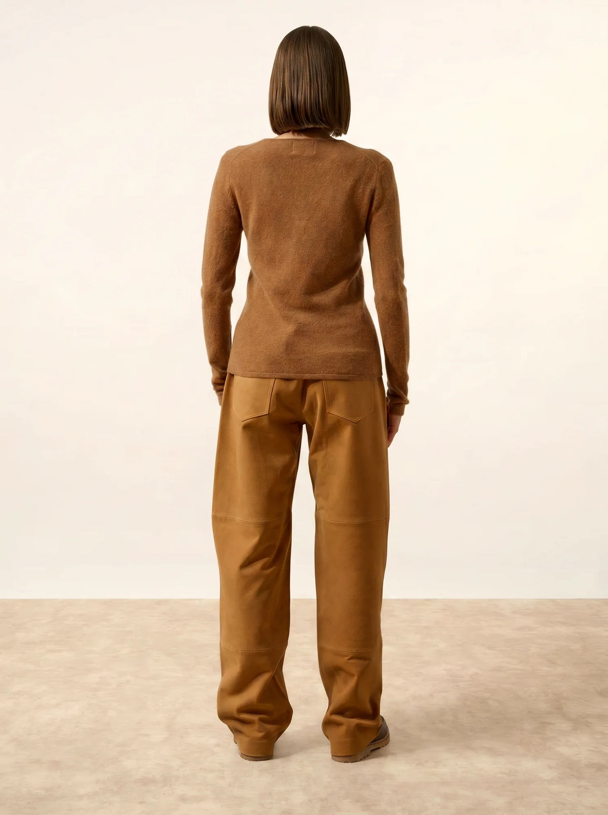 JOAN Pull Col V Noisette
