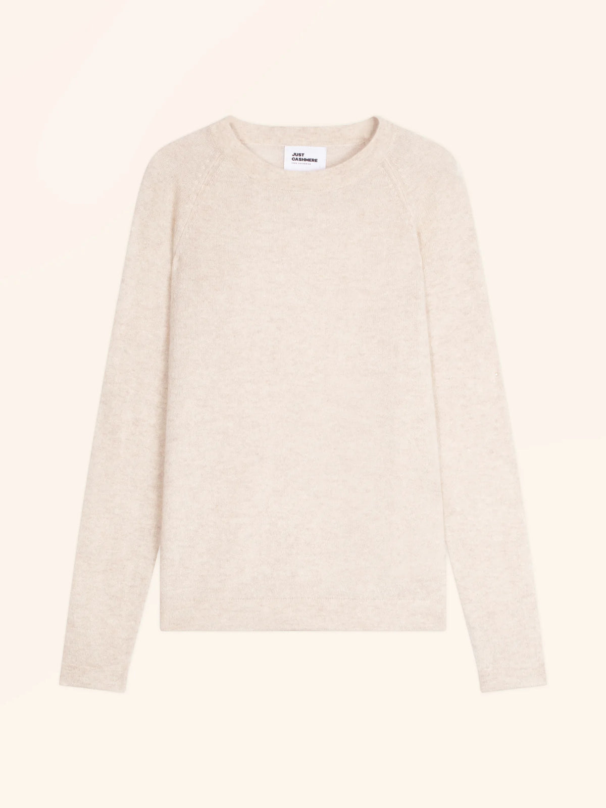 JANE Pullover Rundhalsausschnitt Beige meliert