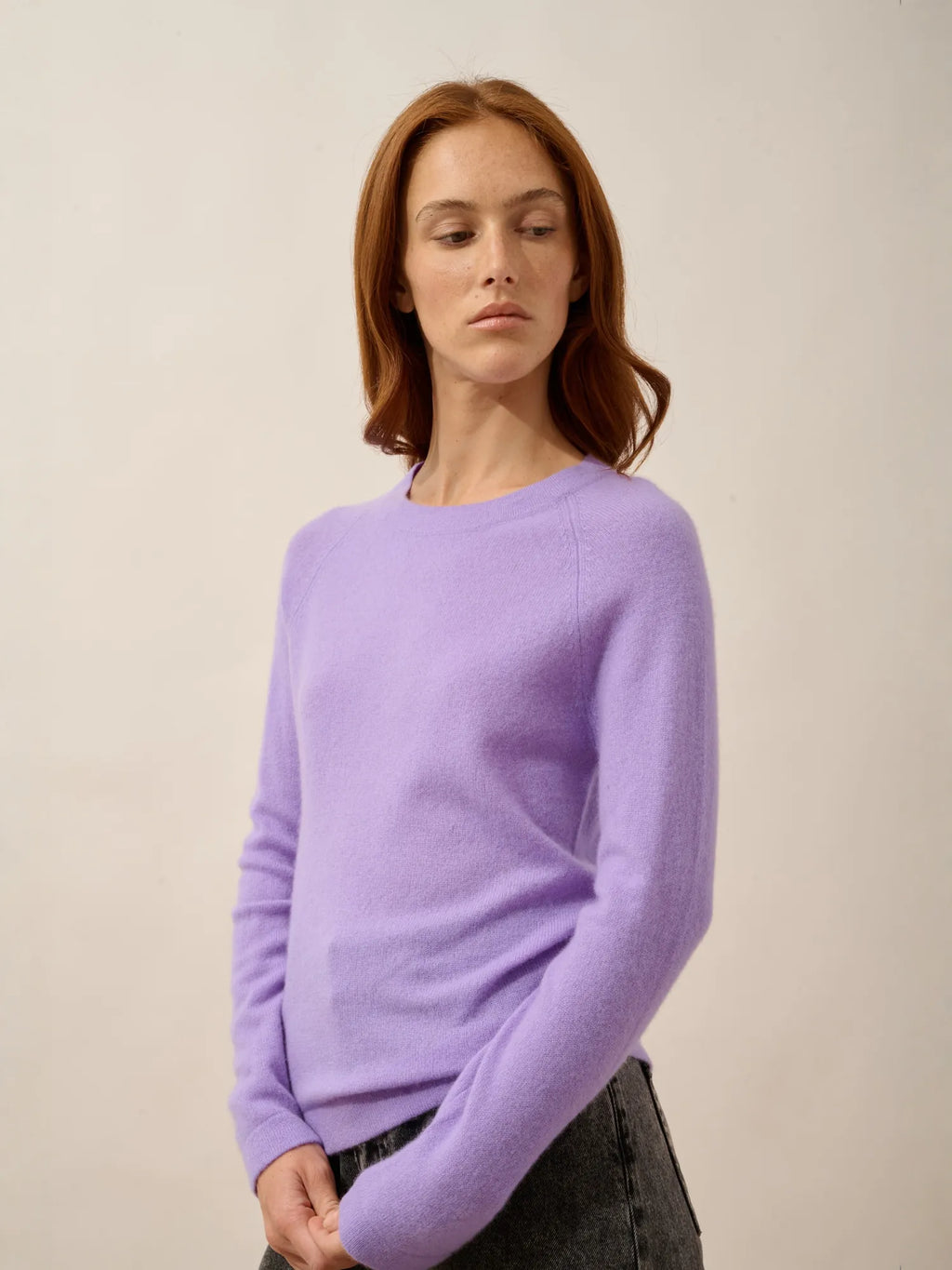 JANE Pull Col Rond Lavande