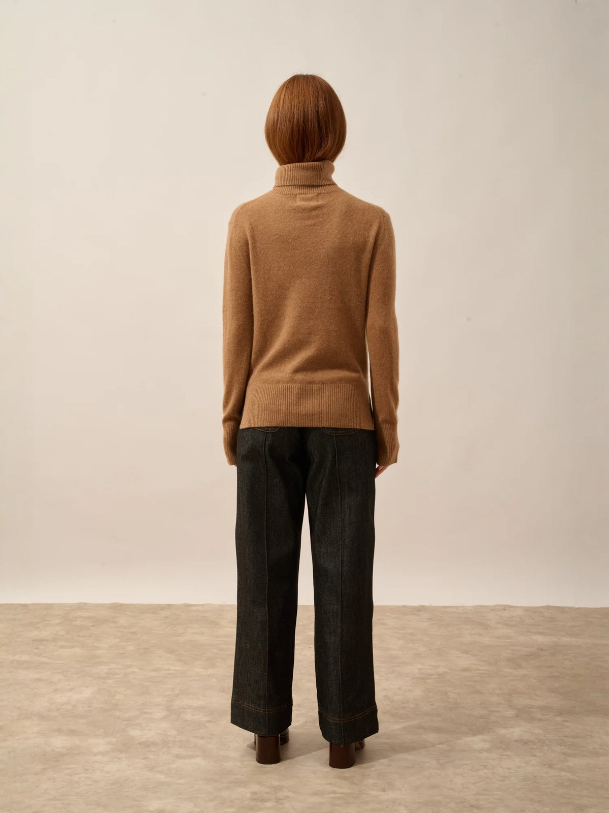 LEXIE Pull Col Roulé Noisette