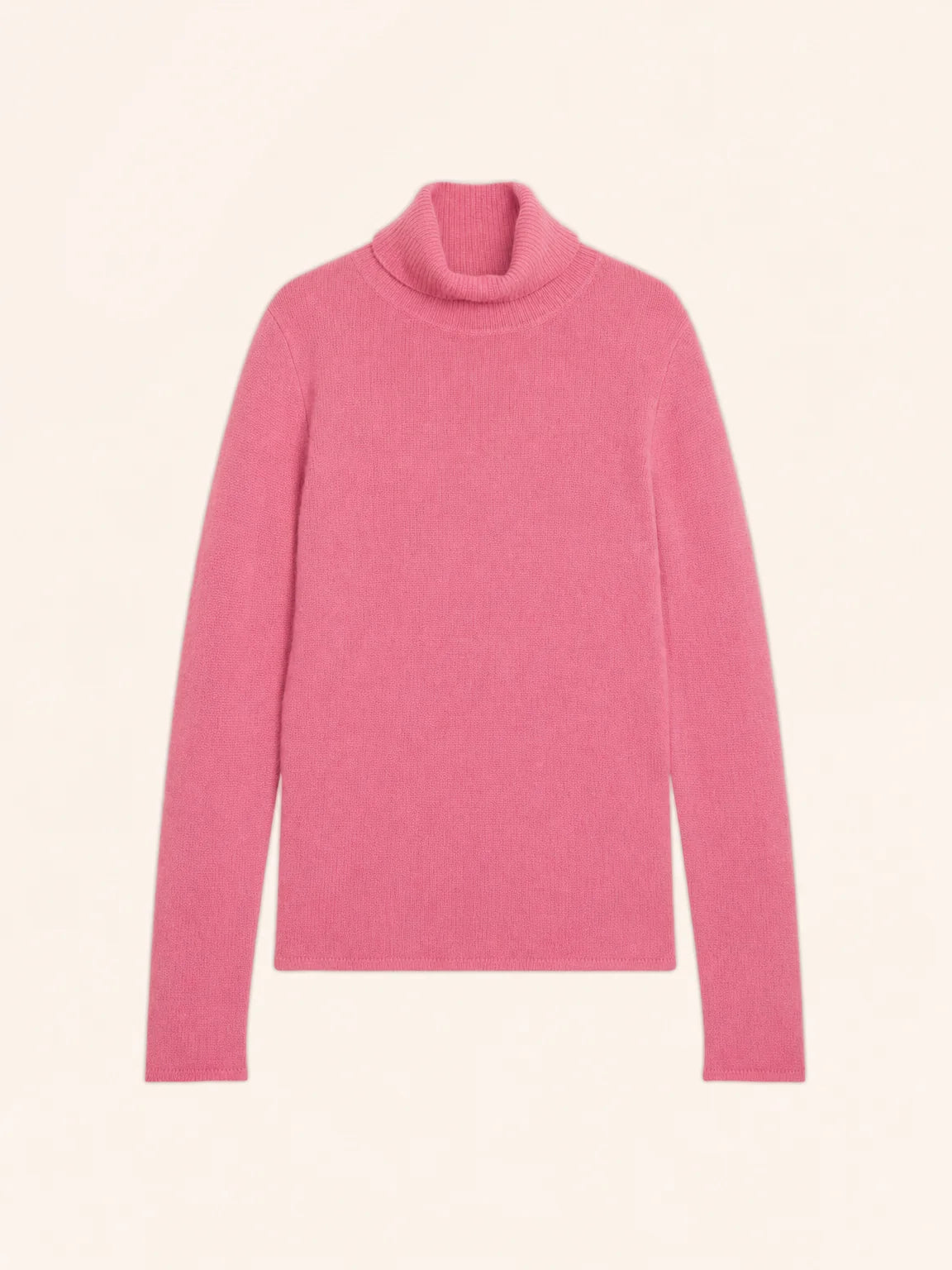 MATT Pullover Rollkragen 4-fädig Erdbeerrot
