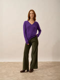 NORA Pull Col V Violette