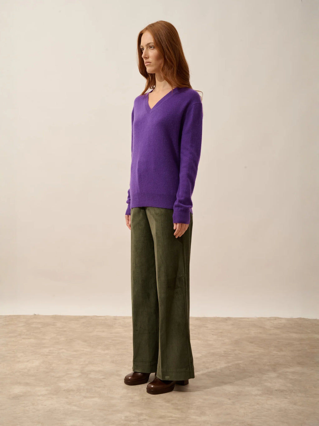 NORA Pull Col V Violette