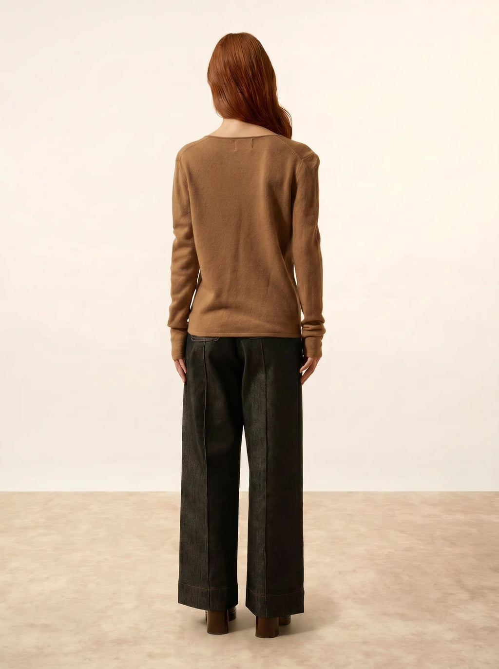 NORMA Cardigan Col V Noisette