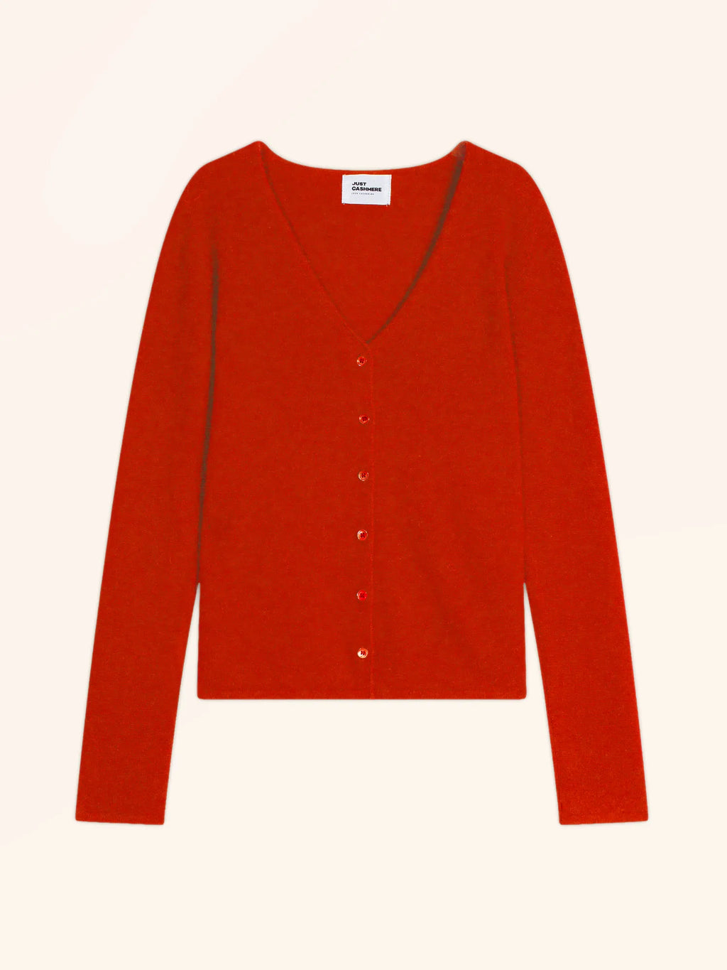 NORMA Cardigan Col V Tomate