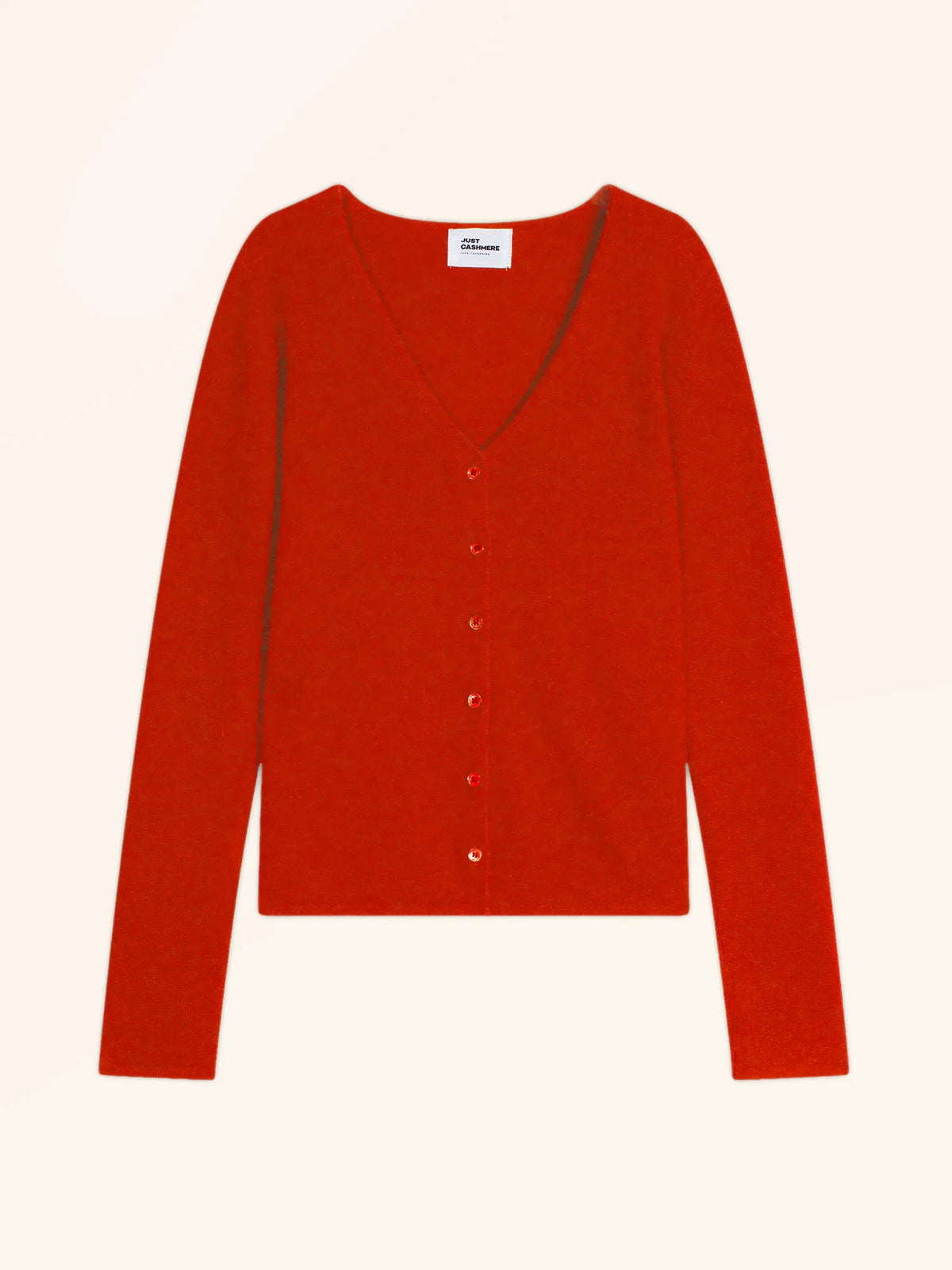 NORMA Cardigan Col V Tomate