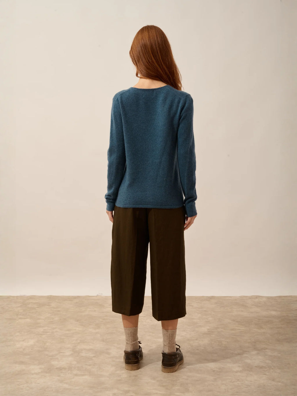 NORMA Cardigan V-Neck Heather Teal Green