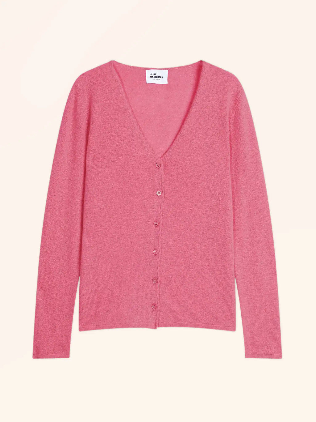 NORMA Strickjacke V-Ausschnitt Erdbeerrot