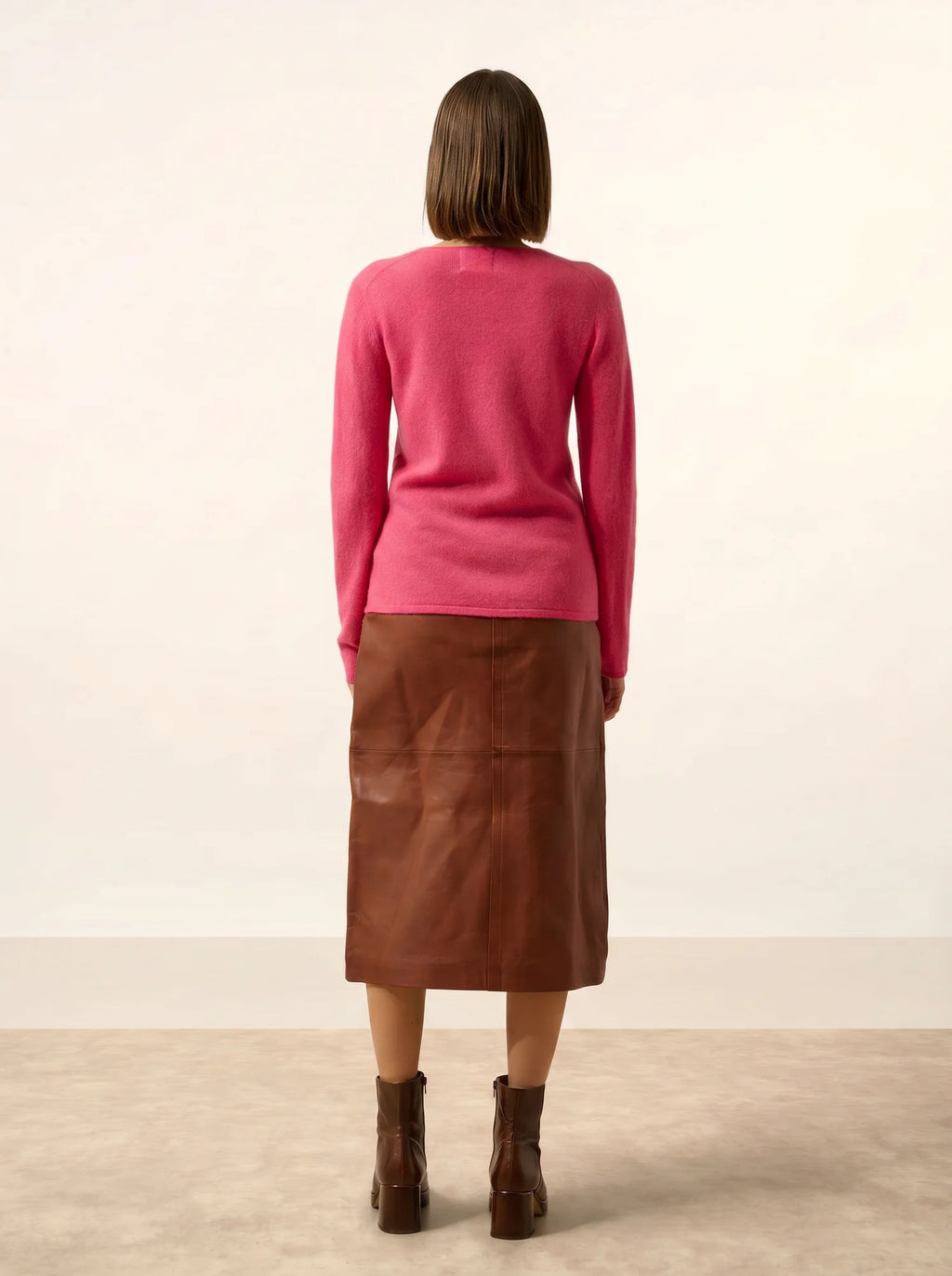 NORMA Strickjacke V-Ausschnitt Erdbeerrot