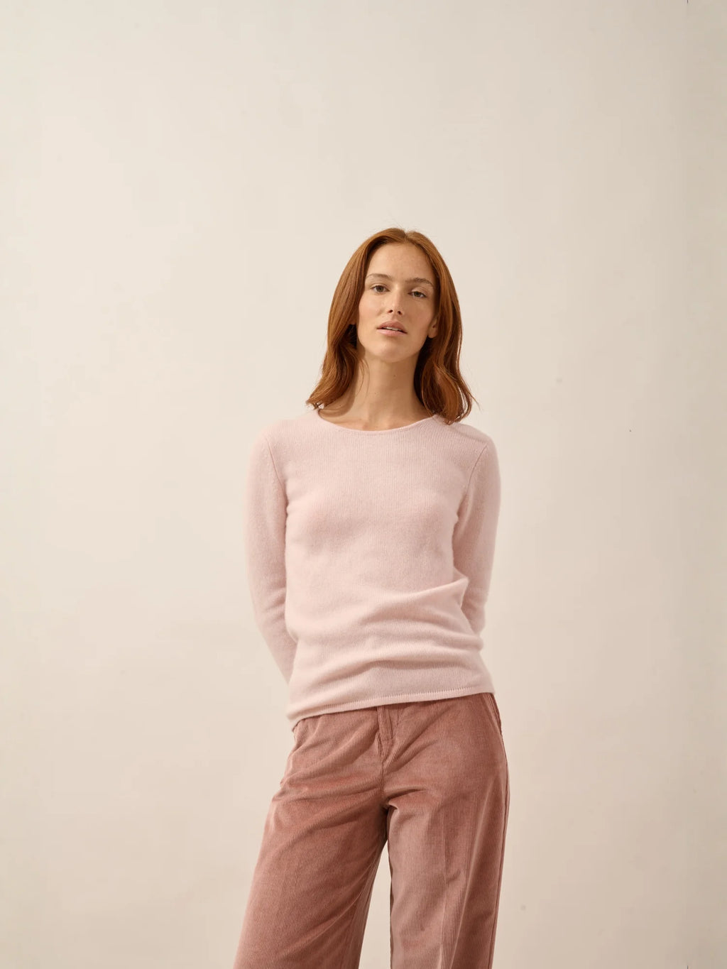 JOYCE Pull Col Rond 4 Fils Poudre