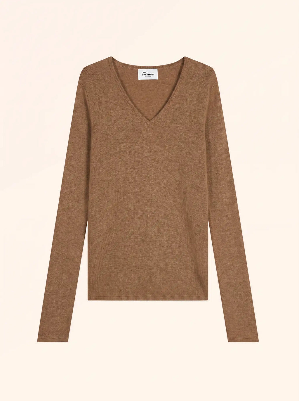 ABBY Pull Col V 4 Fils Noisette