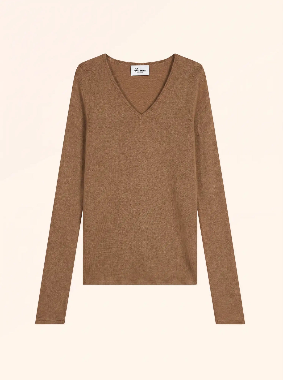 ABBY Pull Col V 4 Fils Noisette