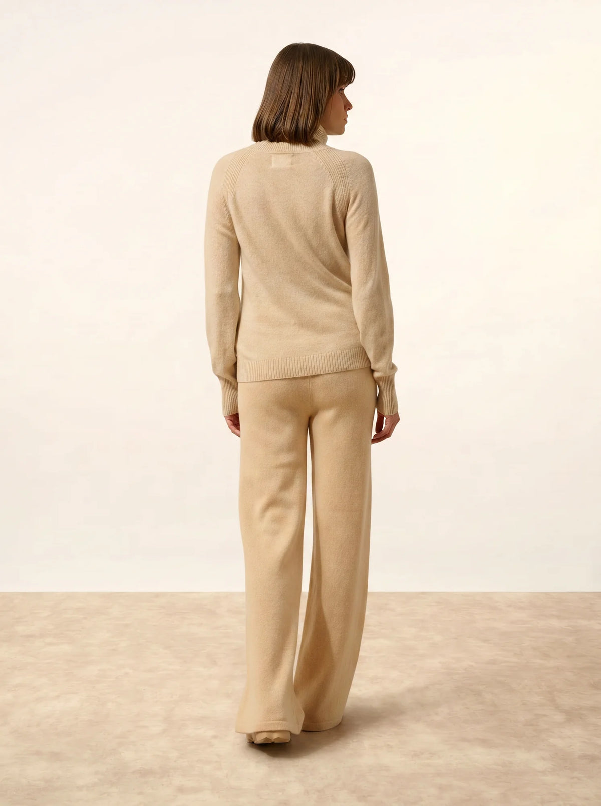 LILLY Pullover Rollkragen Haferbeige