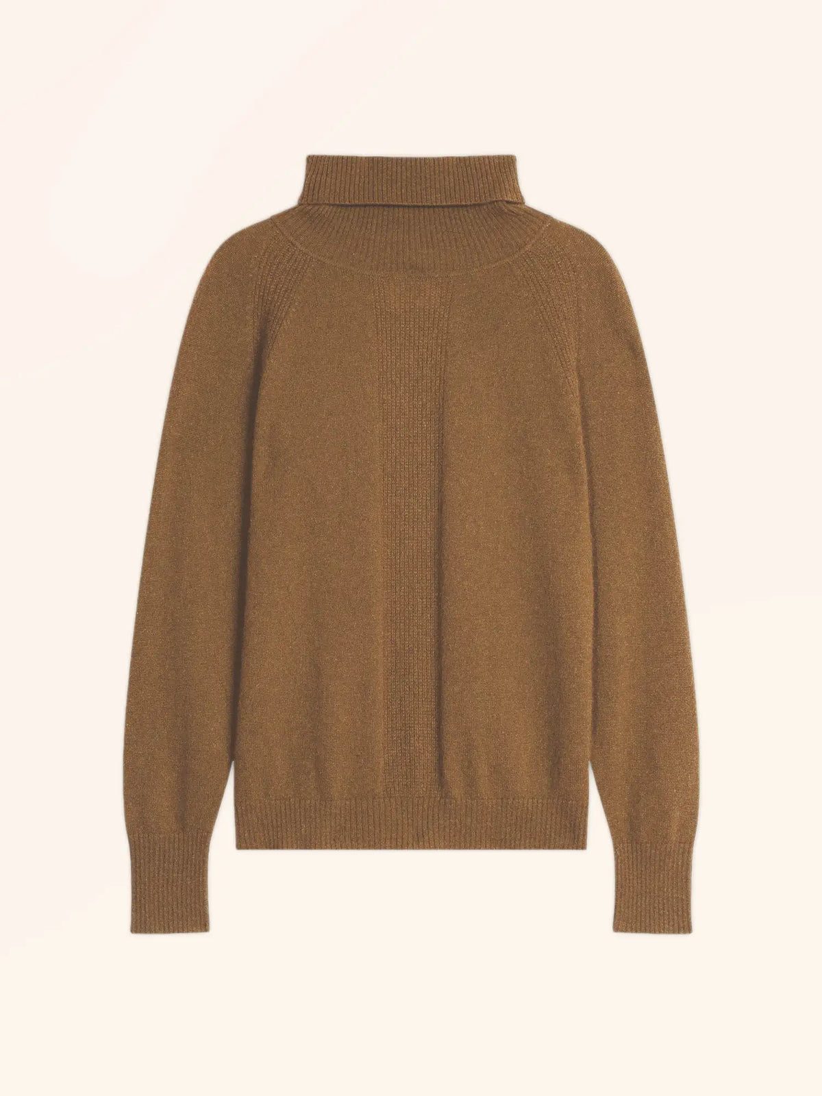 LILLY Pull Col Roulé Noisette