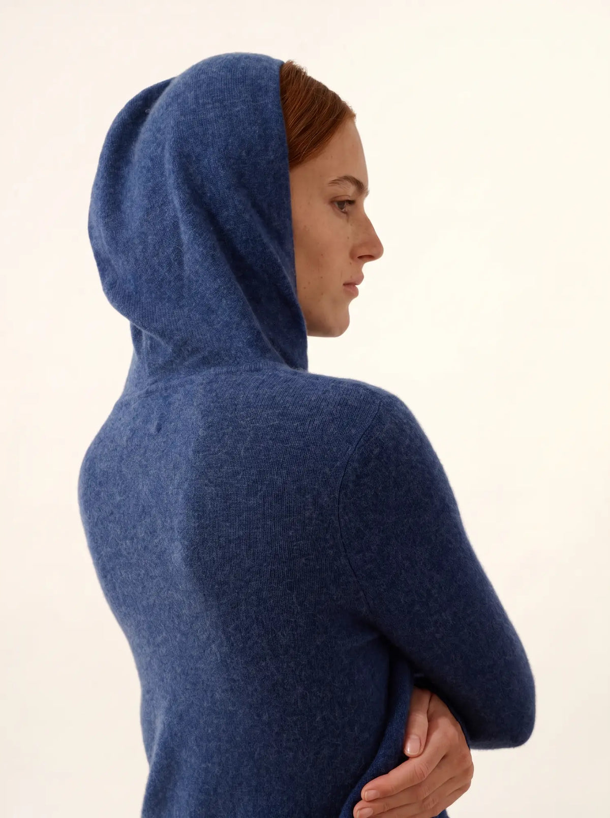 DEBBIE Gilet Zippé Capuche Océan Chiné