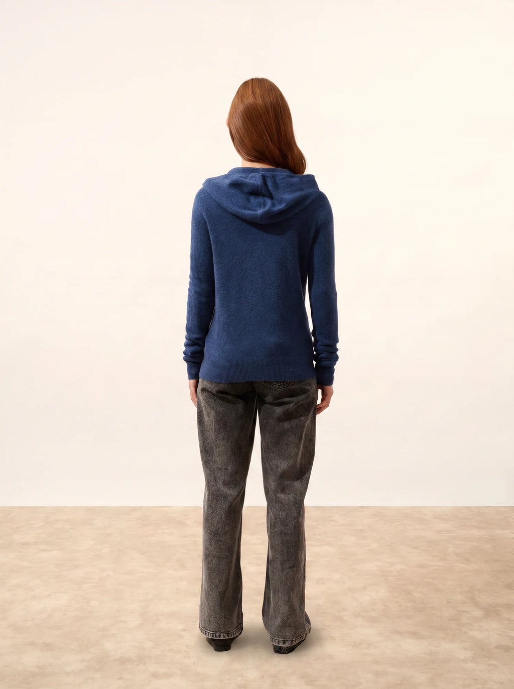 DEBBIE Gilet Zippé Capuche Océan Chiné